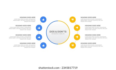 Dos and Don’ts Comparison Infographic Design Template