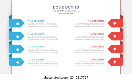 Dos and Don’ts Comparison Infographic Design Template