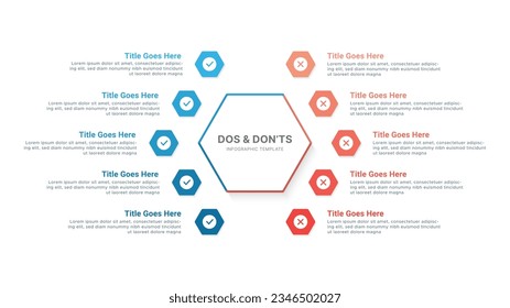 Dos and Don’ts Comparison Infographic Design Template