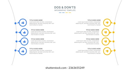 Dos and Don’ts Comparison Infographic Design Template