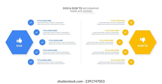 Dos and Don’ts Comparison Infographic Design Template