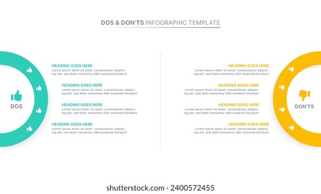 Dos and Don’ts Comparison Infographic Design Template