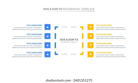 Dos and Don’ts Comparison Infographic Design Template