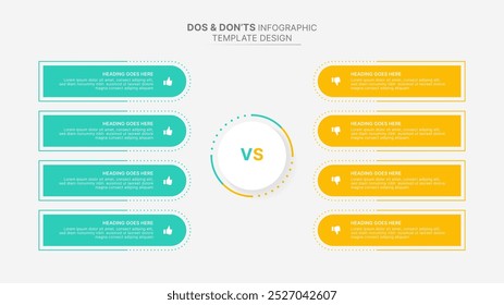 Dos and Don’ts Comparison Infographic Design Template