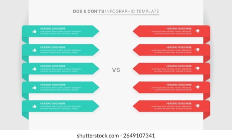 Dos and Don’ts Comparison Infographic Design Template