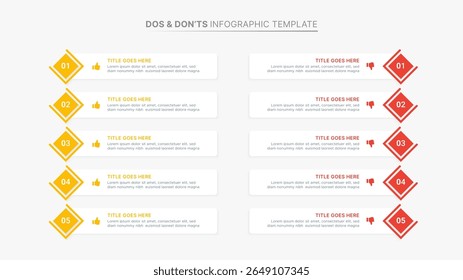 Dos and Don’ts Comparison Infographic Design Template
