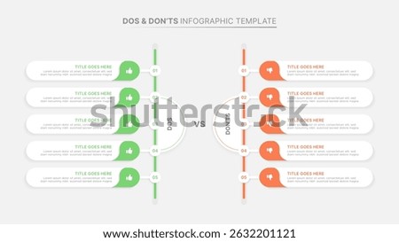 Dos and Don’ts Comparison Infographic Design Template
