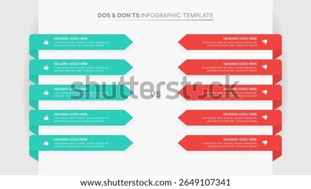 Dos and Don’ts Comparison Infographic Design Template