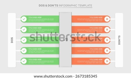 Dos and Don’ts Comparison Infographic Design Template
