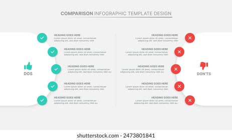 Dos and Don’ts Comparison Modern Circular Infographic Design Template