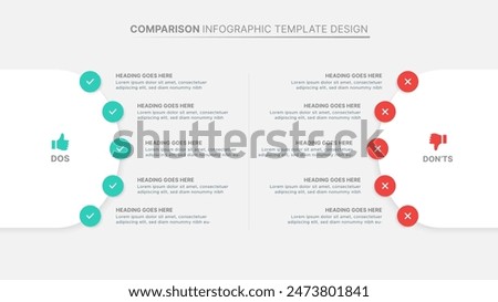 Dos and Don’ts Comparison Modern Circular Infographic Design Template