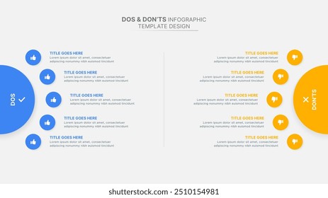 Dos and Don’ts Comparison Modern Infographic Design Template