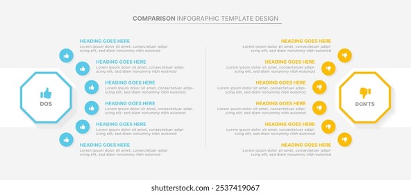 Dos and Don’ts Comparison Modern Infographic Design Template