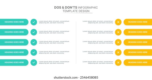 Dos and Don’ts Comparison Modern Infographic Design Template