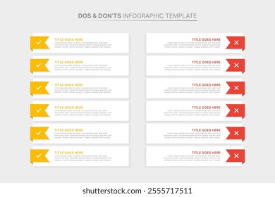 Dos and Don’ts Comparison Modern Infographic Design Template