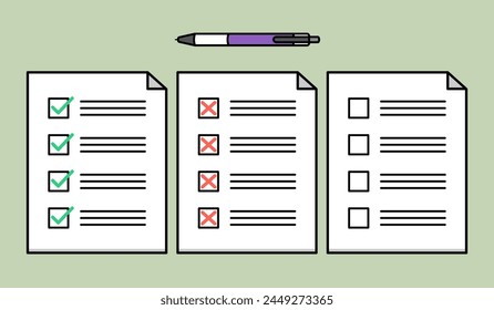 Dos dont and blank advice notice paper icon pros and cons checklist