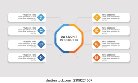 Dos and Don'ts, Comparison Chart Infographic Template Design