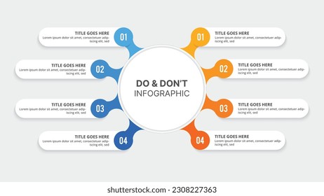 Dos and Don'ts, Comparison Chart Infographic Template Design