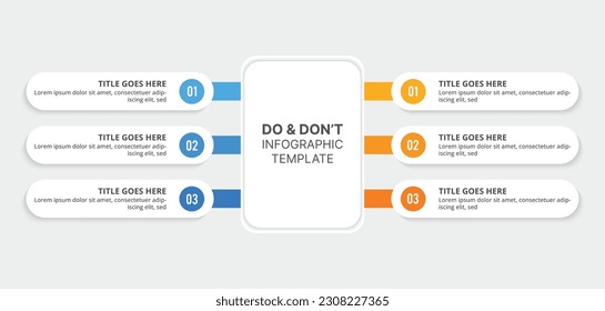 Dos and Don'ts, Comparison Chart Infographic Template Design