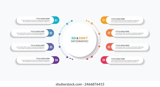 Dos and Don'ts, Comparison Chart Infographic Template Design