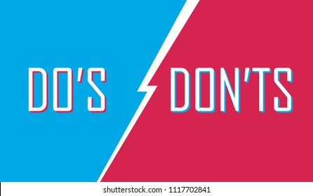 Do's and Don'ts Concept