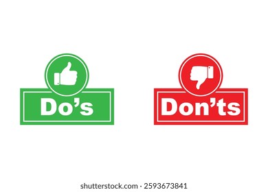 Dos and Don'ts Guide sign and symbol