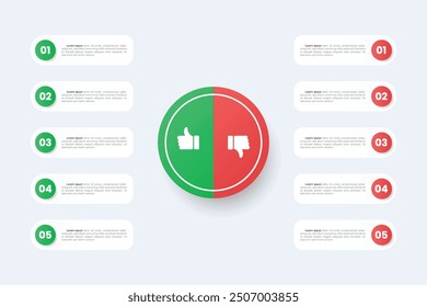 Dos and don'ts infographic. Comparison Infographic Design Template