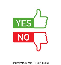 Do's and Don'ts like thumbs up or down. flat simple thumb up symbol minimal round logotype element set graphic design isolated on white. Vector stock illustration.