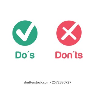 Do's and Don'ts. Positive vs Negative. Yes or No