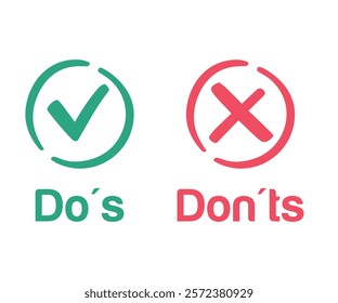 Do's and Don'ts. Positive vs Negative. Yes or No