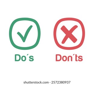 Do's and Don'ts. Positive vs Negative. Yes or No