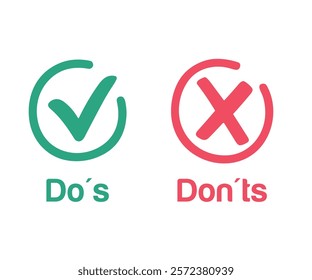 Do's and Don'ts. Positive vs Negative. Yes or No