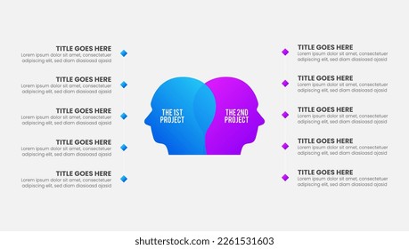 Dos and Don'ts, Pros and Cons, Comparison Chart Infographic Template Design