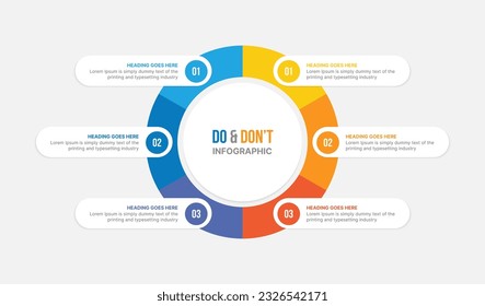 Dos and Don'ts, Pros and Cons, Vs, Versus Comparison Infographic Design Template