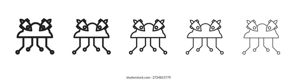 Lineare DOS-Symbolvektoren. Bearbeitbarer Strichsatz