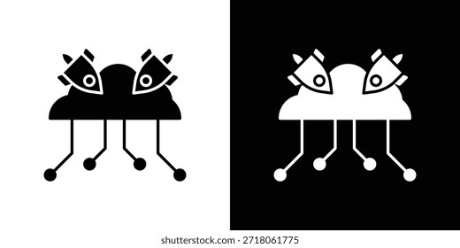 DOS-Symbol. Einfaches, hochwertiges Piktogramm. Moderner solider Stil