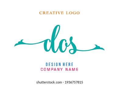 DOS lettering logo is simple, easy to understand and authoritative
