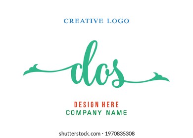 DOS lettering logo is simple, easy to understand and authoritative