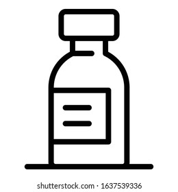 Dosage syrup icon. Outline dosage syrup vector icon for web design isolated on white background