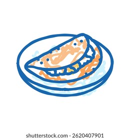 dosas cozinha indiana ícone doodle esboço vetor. dosas cozinha indiana sinal. símbolo isolado ilustração