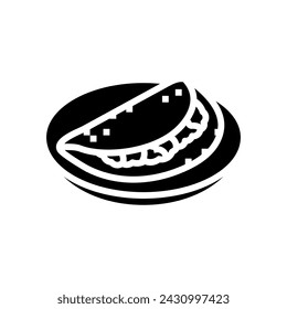 dosas indian cuisine glyph icon vector. dosas indian cuisine sign. isolated symbol illustration