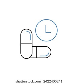 Symbol für die Dosiskonzeption. Einfache Elementgrafik. Symboldesign des Dosiskonzepts.