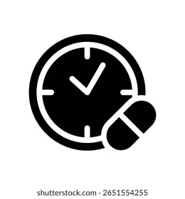 dose glyph icon illustration vector graphic. Simple element illustration vector graphic, suitable for app, websites, and presentations isolated on white background