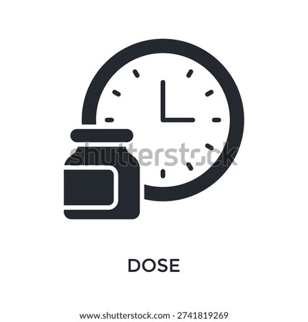 Dose Icon Glyph Style. Vector Illustration For Graphic Design