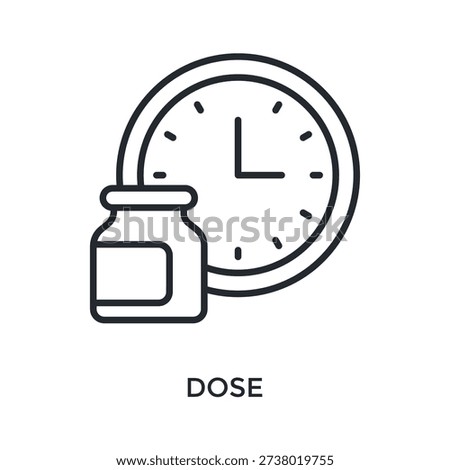 Dose Icon Outline Style. Vector Illustration For Graphic Design