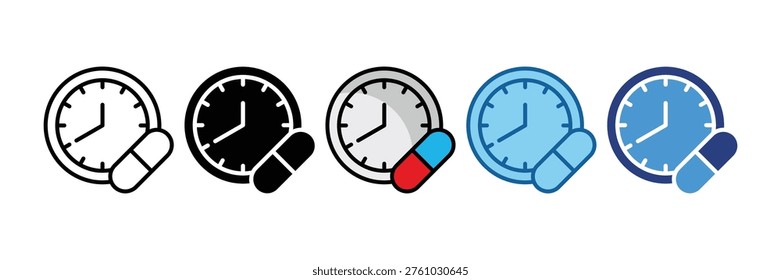 Dose Icon Set Multiple Style Collection