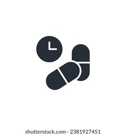 icono de dosis. vector.Curso editable.Signo de estilo lineal para uso de diseño web,logotipo.Ilustración de símbolo.