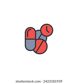 dose icon. vector.Editable stroke.linear style sign for use web design,logo.Symbol illustration.