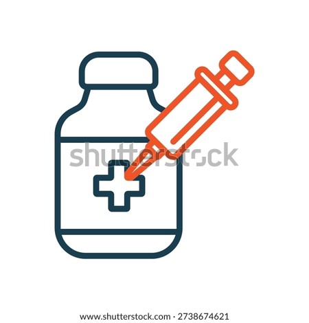 dose icons outline and Flat Style,transparent background