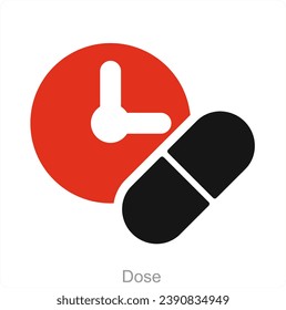 Concepto de dosis e icono médico